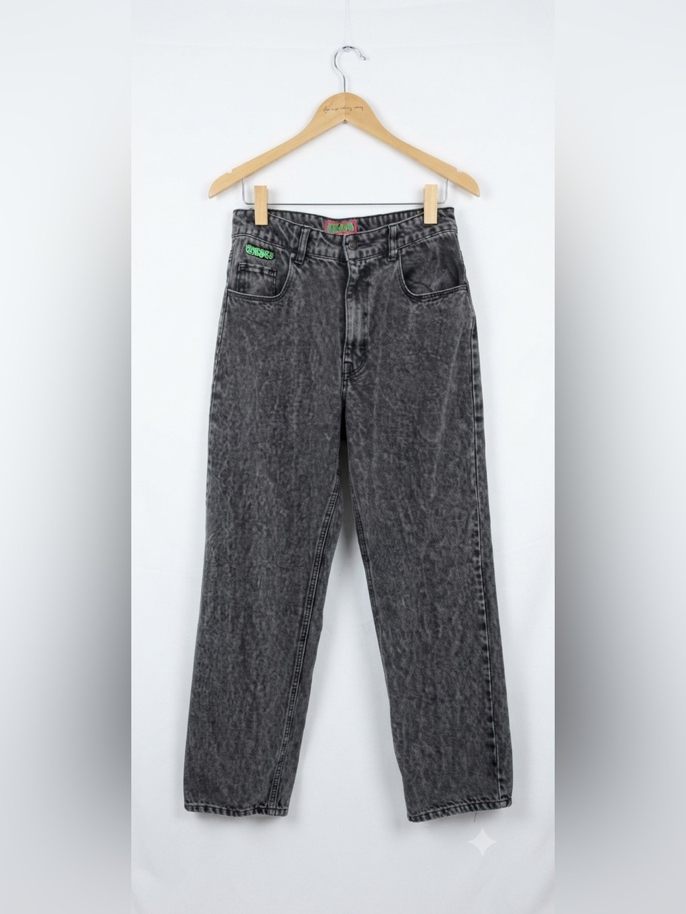 Empyre Verge Grey Acid Wash Relaxed Baggy Jeans Size 29